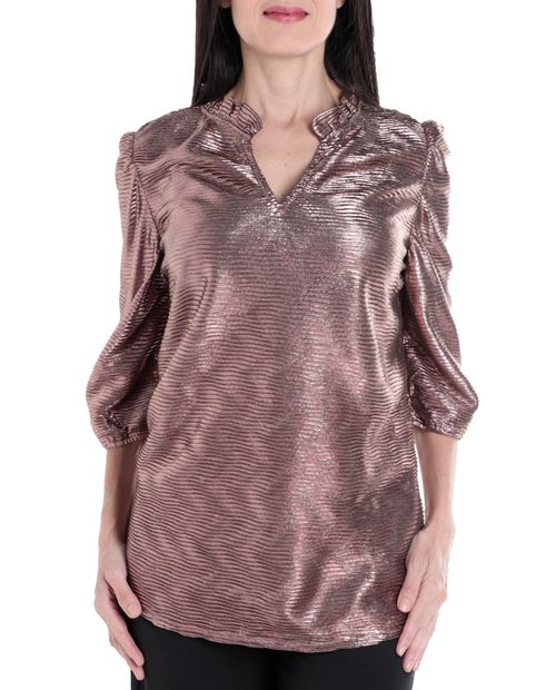 Blusa Nicolle túnica rosada manga 3/4 para mujer
