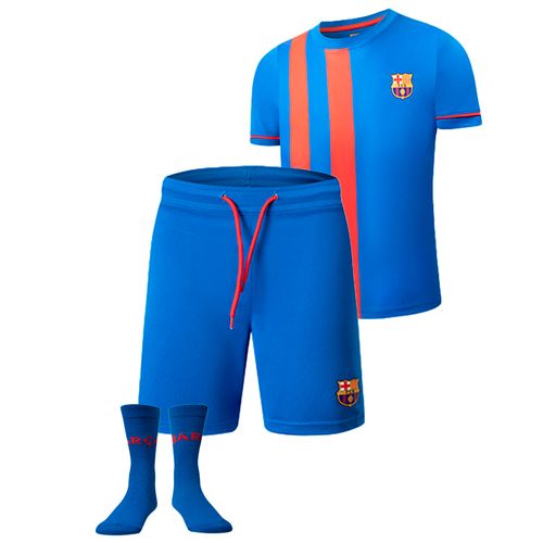 Conjunto deportivo de 3 piezas bicolor con estampado de F.C Barcelona para niño