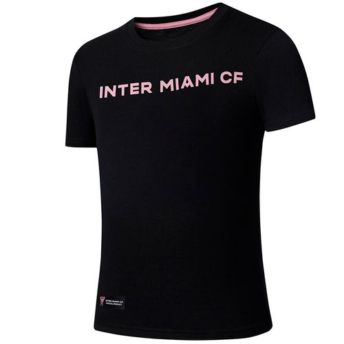 Camiseta negra con estampado del equipo del INTER MIAMI CF para niño