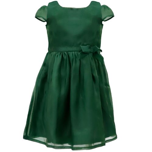 Vestido verde sólido para bebé niña