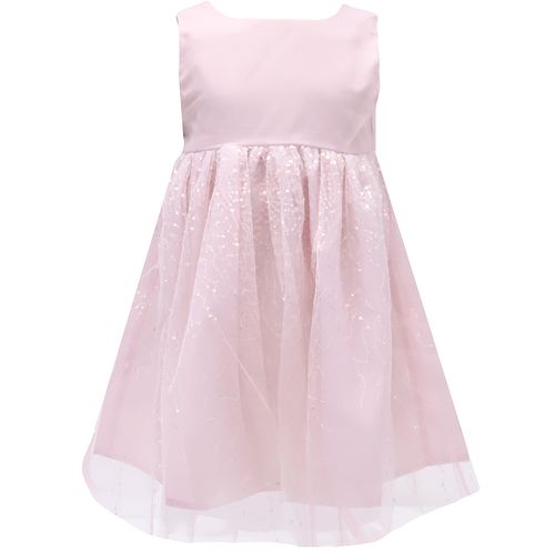 Vestido rosado sólido para bebé niña