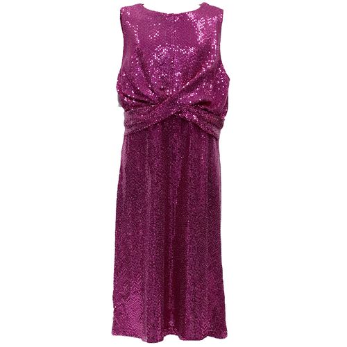Vestido rosado con lentejuelas para niña