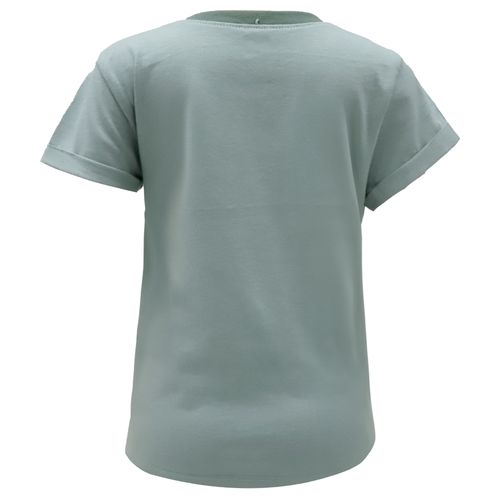 Blusa verde con estampado de mariposa para niña