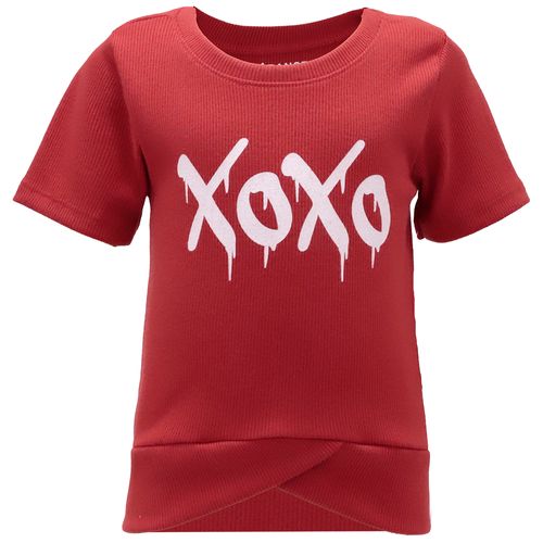 Blusa roja con estampado para niña