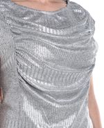 104604645-Blusa-Nicolle-formal-plateada-manga-corta-para-mujer