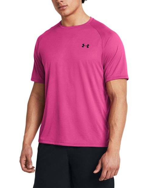 Camiseta deportiva Under Armour rosada estampada para hombre