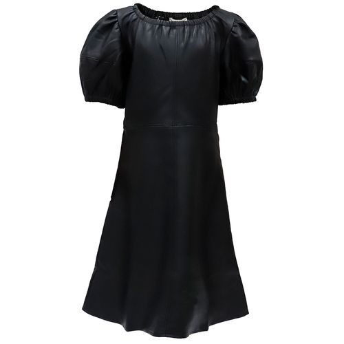 Vestido negro sólido para niña