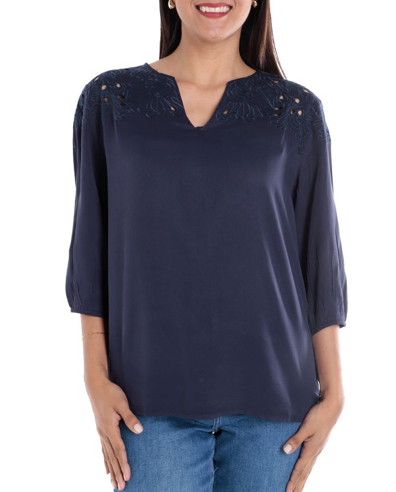 104563191-Blusa-Nicolle-formal-azul-mangas-3-4-para-mujer