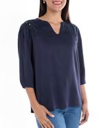 104563191-Blusa-Nicolle-formal-azul-mangas-3-4-para-mujer