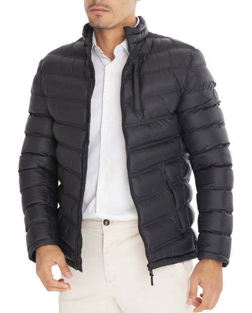 Chaqueta acolchada Oscar de la Renta negra sólida para hombre