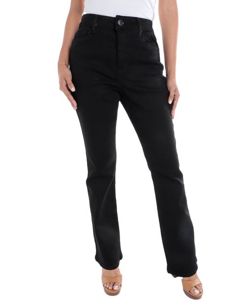 Jeans Nicolle bootcut negro de cintura alta para mujer