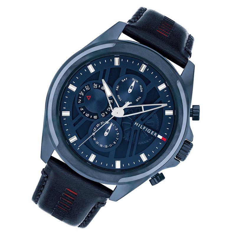 104714188-Reloj-Tommy-Hilfiger-analogo-cronografo-Jax-de-cuero-azul-para-caballero