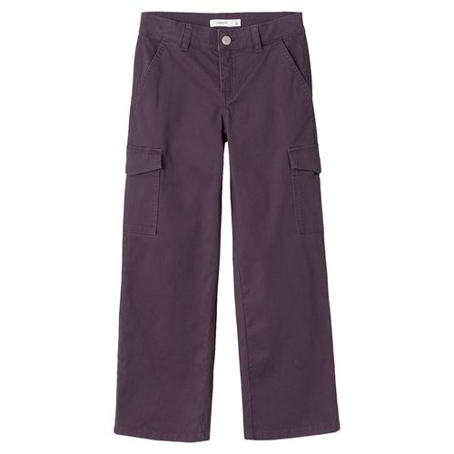 Pantalón morado sólido para niña