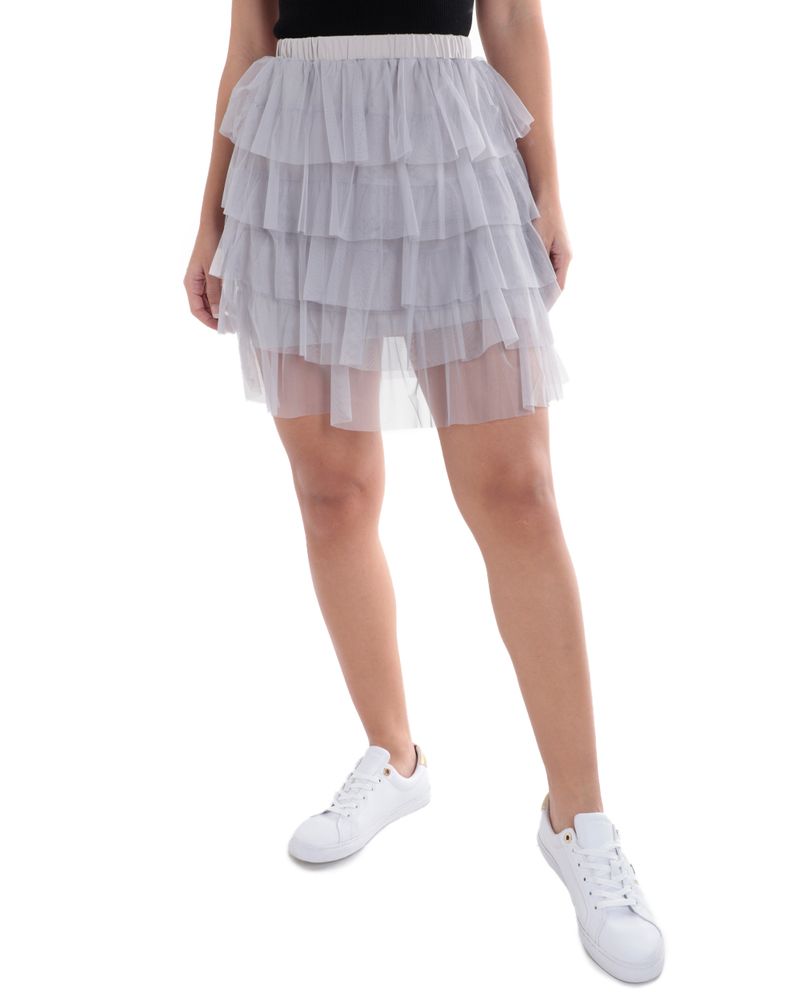 104605759-Falda-Orange-mini-gris-de-cintura-alta-para-mujer