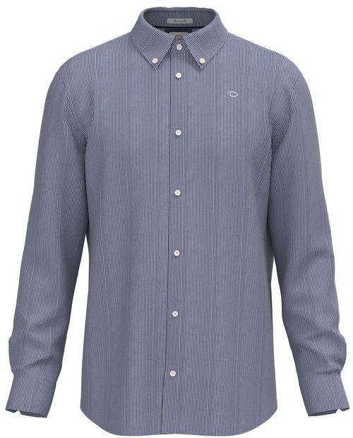 Camisa de vestir Oscar de la Renta tailored fit azul navy rayada para hombre