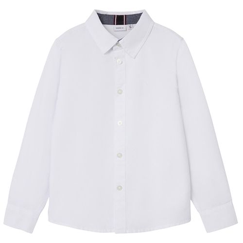 Camisa blanca sólido para niño