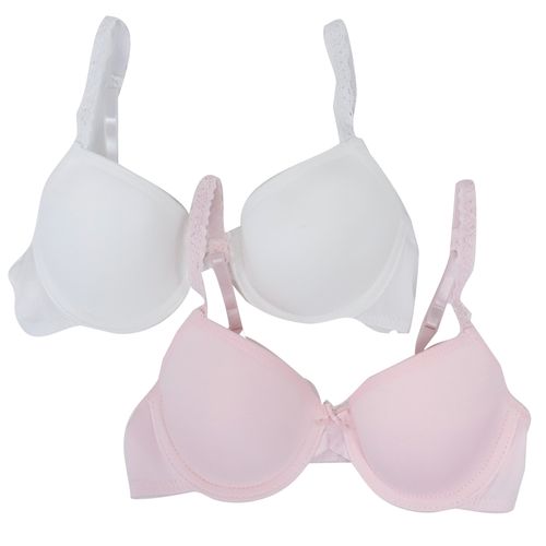 Set 2 brasieres bicolor sólido para niña