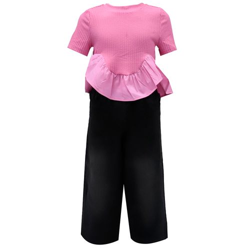 Conjunto de 2 piezas bicolor sólido para niña