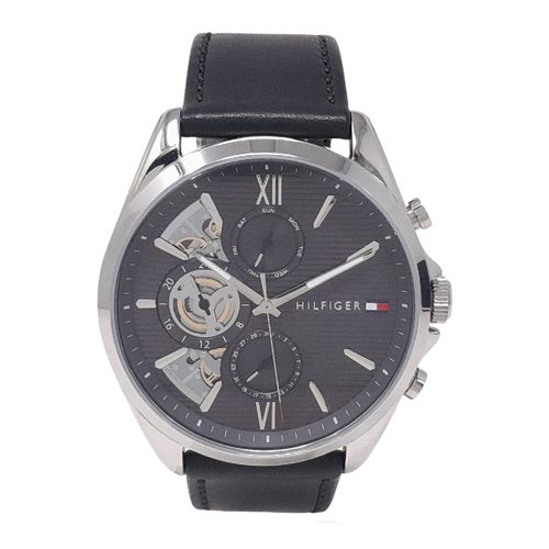 Reloj Tommy Hilfiger análogo/cronógrafo cuero negro para hombre