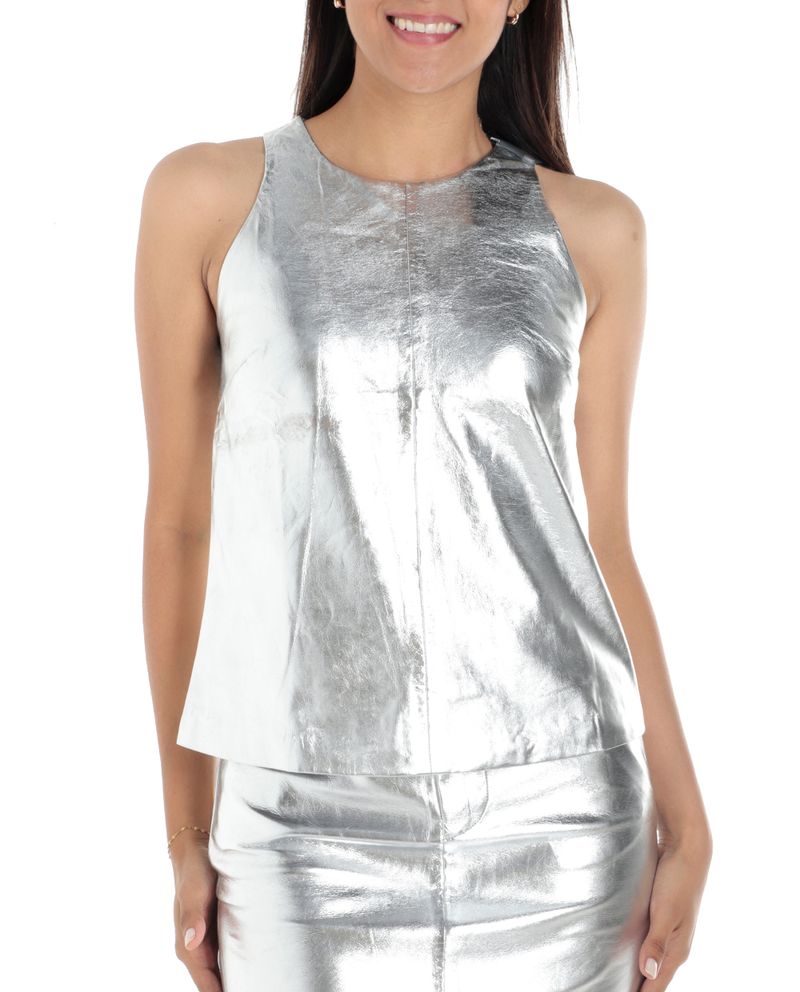 104605212-Blusa-Unexpected-halter-plateada-sin-mangas-para-mujer