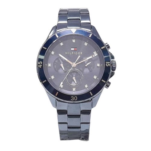 Reloj Tommy  Hilfiger análogo/cronógrafo de acero azul para mujer