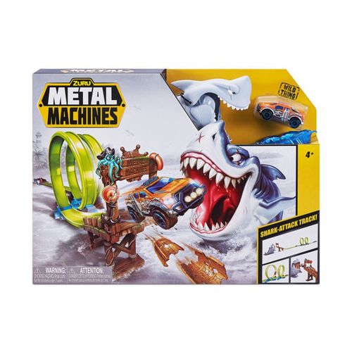 Zuru Metal Machine Track Shark Attack Doble Giro 360° C/ Mini Vehículo