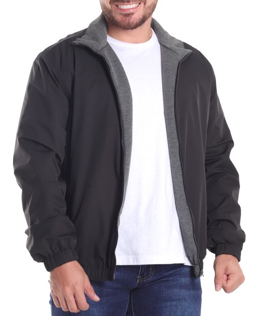 Chaqueta casual Unexpected negra sólida para hombre