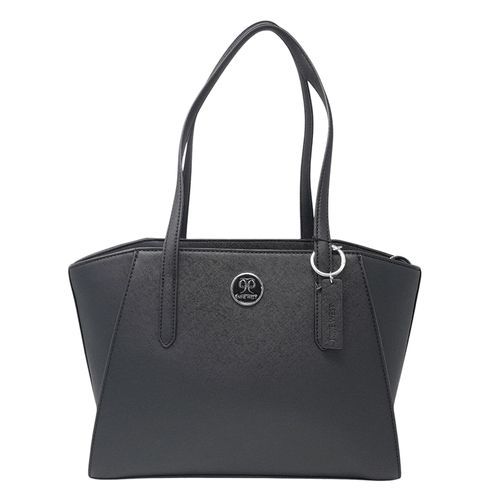 Cartera tote Nine West Natala color negro para mujer