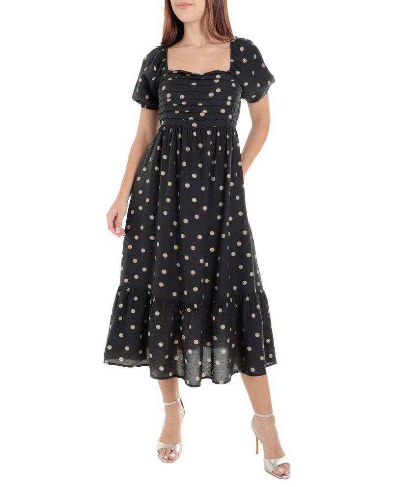 104726248-Vestido-Mine-midi-de-puntos-manga-corta-para-mujer