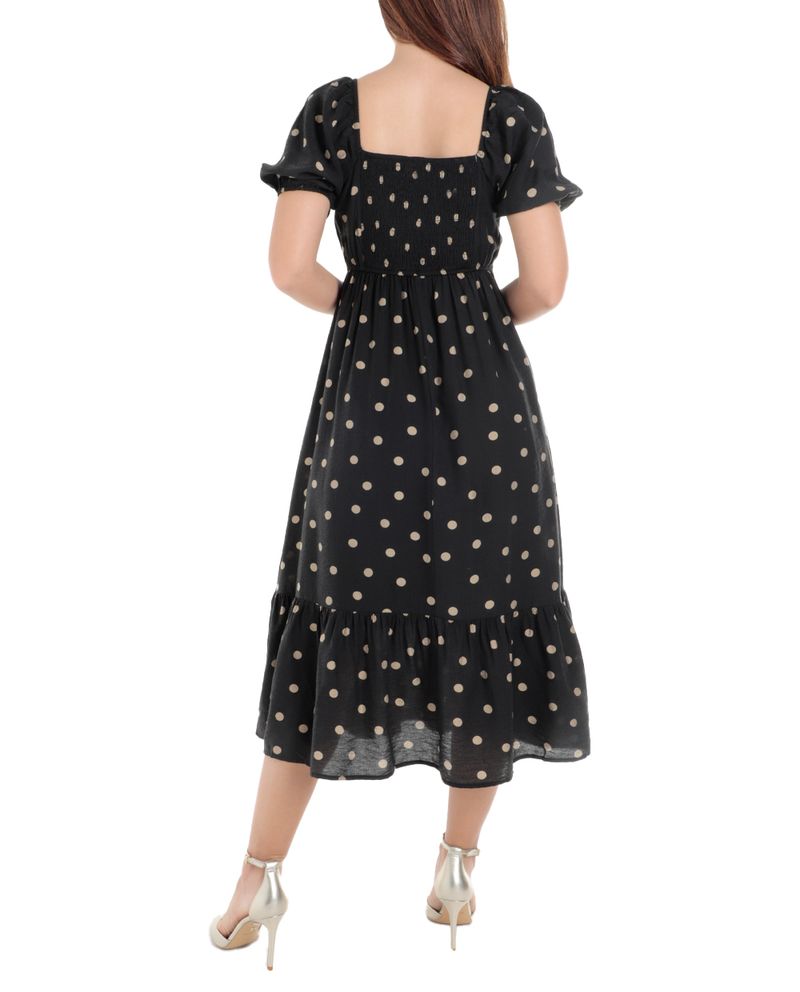 104726248-Vestido-Mine-midi-de-puntos-manga-corta-para-mujer