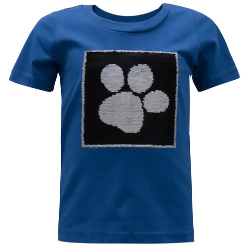 Camiseta azul con lentejuela para niño