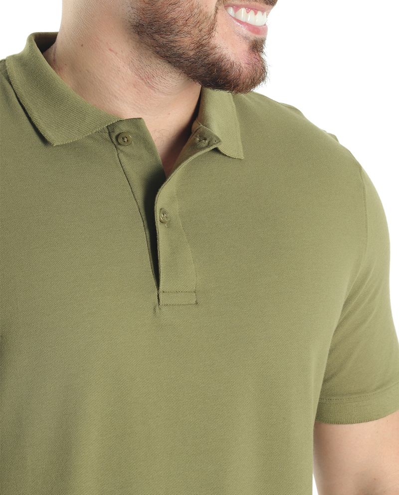 104721863-Camisa-polo-basica-Gents-verde-oliva-texturizada-para-hombre