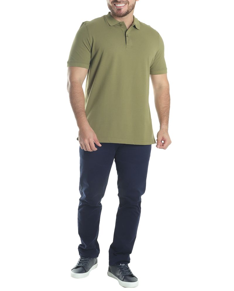 104721863-Camisa-polo-basica-Gents-verde-oliva-texturizada-para-hombre