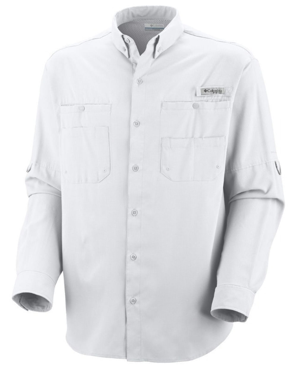Chemise Columbia PFG Homme – Manches Longues, Grise, Taille L, Anti-UV