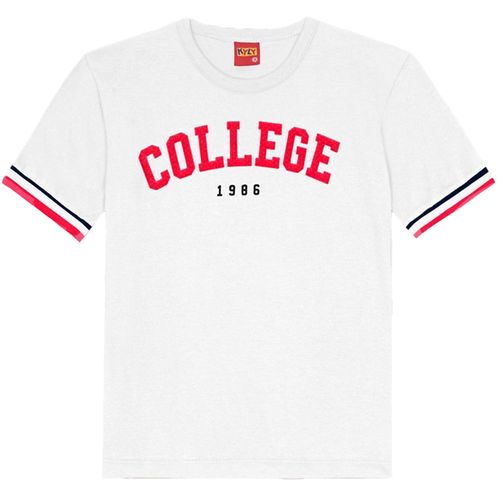 Camiseta blanca con estampado para niño