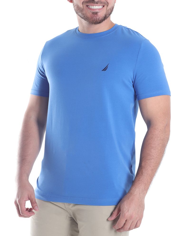 104740298-Camiseta-basica-Nautica-azul-solida-para-hombre