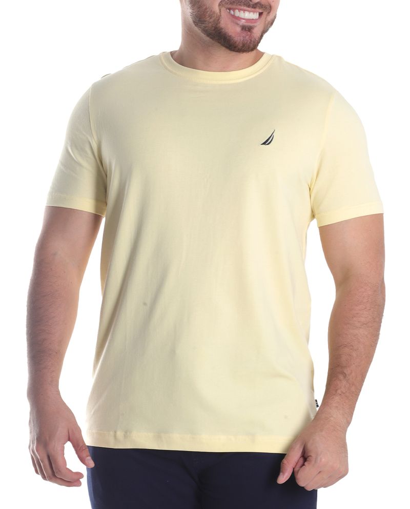 104740314-Camiseta-basica-Nautica-amarilla-solida-para-hombre