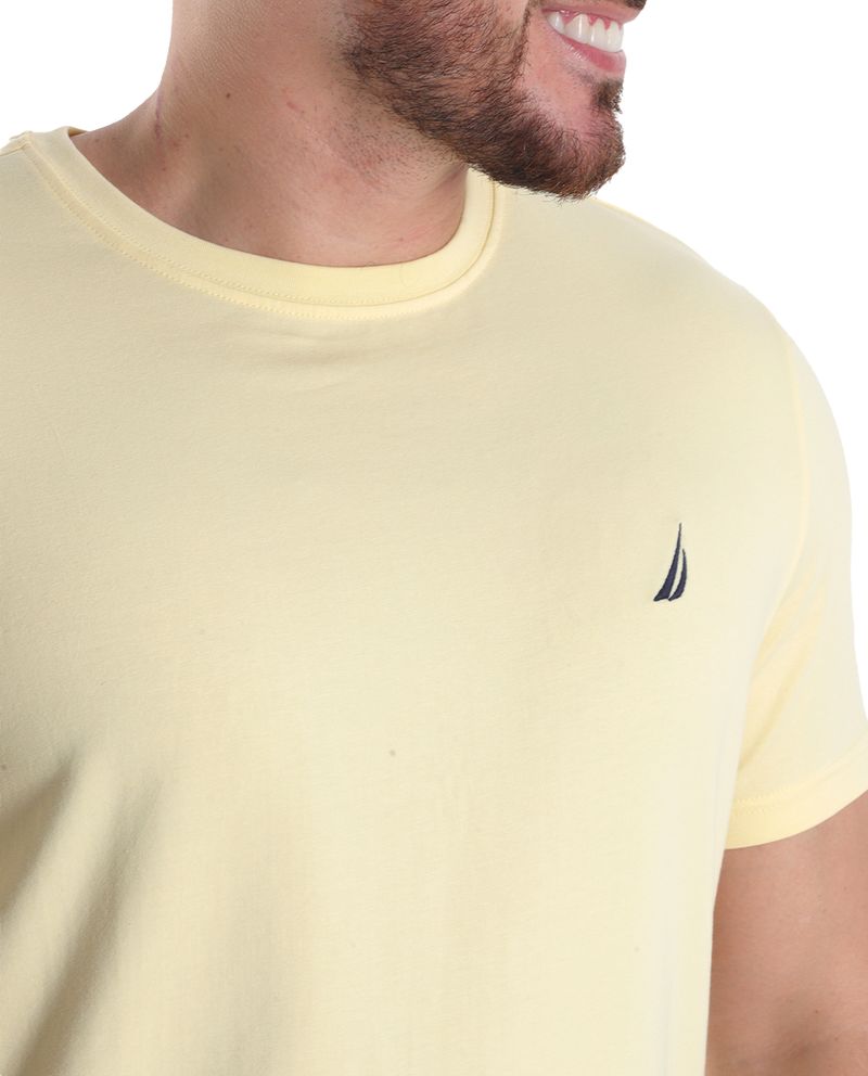 104740314-Camiseta-basica-Nautica-amarilla-solida-para-hombre