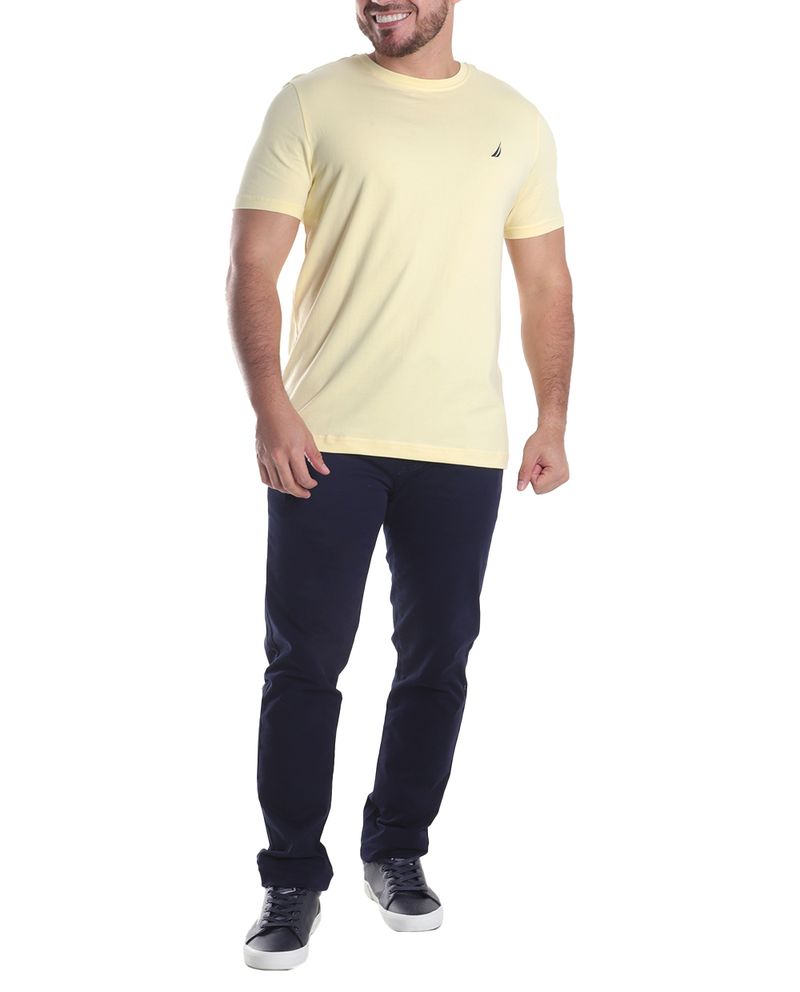 104740314-Camiseta-basica-Nautica-amarilla-solida-para-hombre