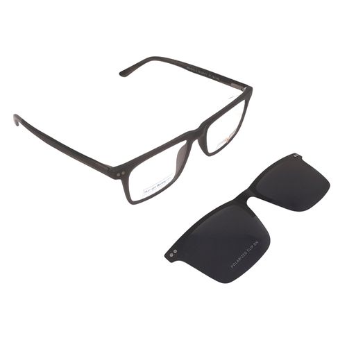 Aro completo clip on cuadrado Maxima acetato para hombre