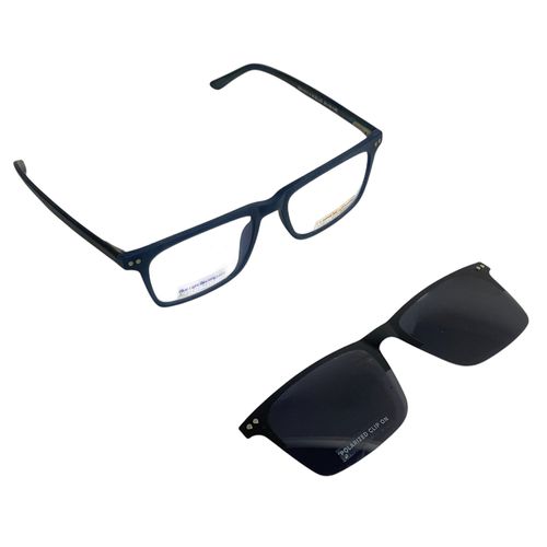 Aro completo clip on cuadrado Maxima acetato para hombre