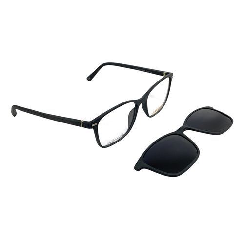 Aro completo clip on cuadrado Maxima acetato para hombre