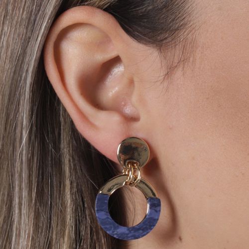 Aretes bicolor para mujer