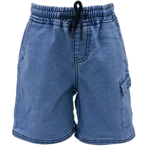 Short denim azul sólido para niño