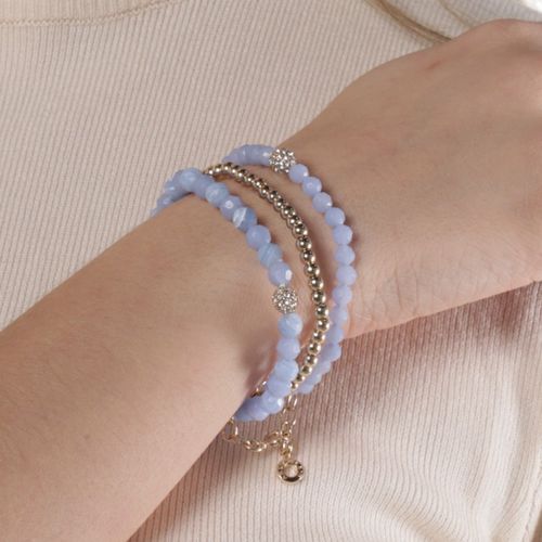 Pulsera triple bicolor para para mujer