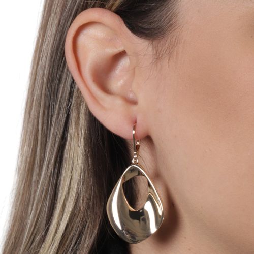 Aretes largos dorados para mujer