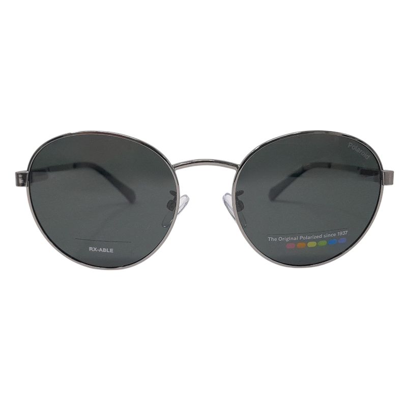 Lentes de sol completos redondos Polaroid metal para mujer Siman