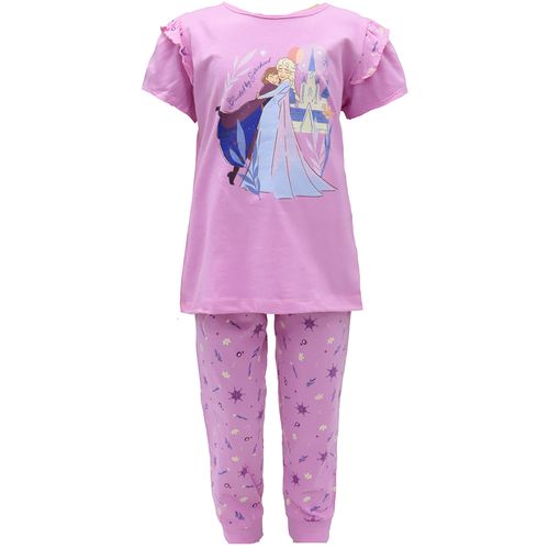 Pijama 2 piezas rosadas con estampado de Frozen para niña