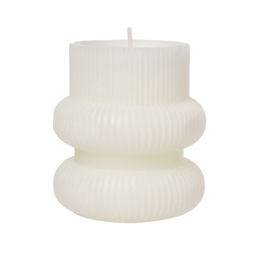 Vela de pilar decorativa con textura 5,5x6,5 cm