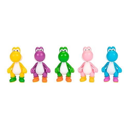 Super Mario Paquete 5 Figuras Yoshi Colores